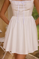 Moonflower Melodies Minikleid Weiß