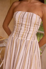 Ember and Ashes Trägerloses Maxikleid Braun