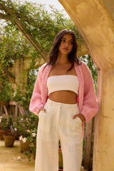 Sherbert Strickjacke Rosa