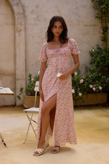 Luminous Dreams Florales Maxikleid Rosa