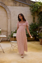 Luminous Dreams Florales Maxikleid Rosa