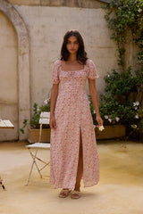 Luminous Dreams Florales Maxikleid Rosa