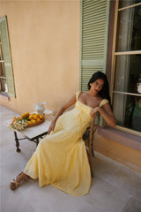 Maxikleid „Crystal Waters“ Gelb