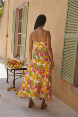 Maxikleid mit „Warm Regards“-Print