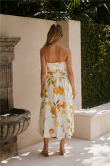 Goldener Glanz Maxikleid Gelb