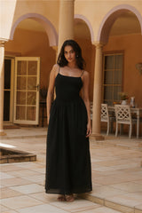Maxikleid „Whispering Willow“ Schwarz