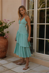 Gartenfee Midi-Kleid Grün