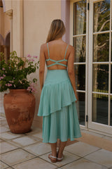 Gartenfee Midi-Kleid Grün