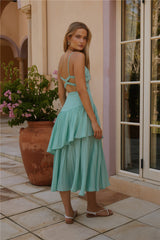 Gartenfee Midikleid Grün