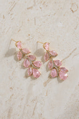 18K vergoldete Rosenblüten-Ohrringe Gold