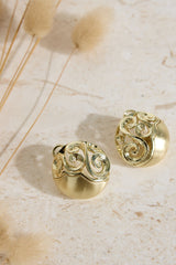 18K vergoldete Athena Ohrringe Gold