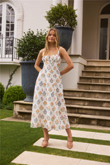 Maxikleid mit Sonnenblumenmuster