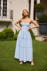 Mandy More Maxikleid Blau