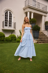 Mandy More Maxikleid Blau