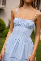 Mandy More Maxikleid Blau