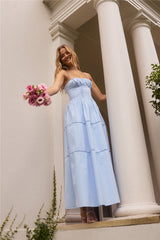 Mandy More Maxikleid Blau