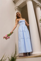 Mandy More Maxikleid Blau