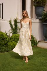Painted Skies Maxikleid Gelb