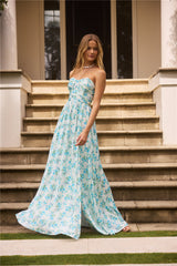 Dainty Events Trägerloses Maxikleid Blau