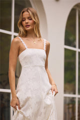 Gartenromantik Midikleid Weiß