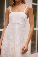 Gartenromantik Midikleid Weiß