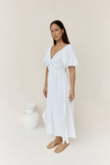 Sonnenlicht Maxi-Kleid Weiß