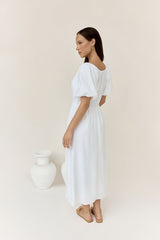 Sonnenlicht Maxi-Kleid Weiß