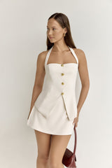 Entzückendes Neckholder-Top Beige