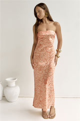 Stay True Trägerloses Maxikleid Orange