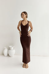 Enora Maxikleid Espresso