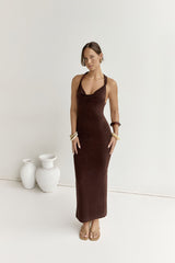 Enora Maxikleid Espresso