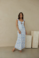 Rose Petal Reverie Midikleid Blau