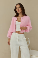 Cloud Nine Fluffy Cardigan Rosa