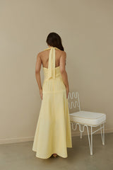 Tropical Dreamer Neckholder Maxikleid Gelb