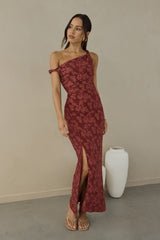 Breeze Of Pink Maxikleid Wein