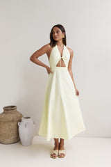 Sands Of Splendor Halter Maxikleid Lemon