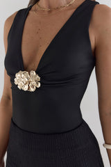 Somewhere She Shines Bodysuit Schwarz