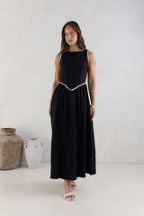 Sea Breeze Stories Maxikleid Schwarz