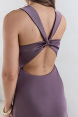Island Reverie Satin Maxikleid Lila