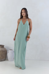 Coastal Euphoria Neckholder Maxikleid Grün