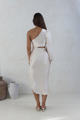 Midikleid "Whisk Away" Champagner
