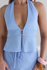 Aquatic Wonder Neckholder-Oberteil Blau