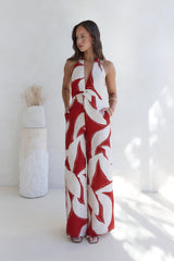 Arlette Neckholder-Jumpsuit Arlette Rot