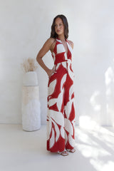 Arlette Neckholder-Jumpsuit Arlette Rot