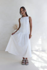 Jasmine Jewel Besticktes Maxikleid Weiß
