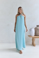 Isle Of Chic Neckholder Maxikleid Aqua