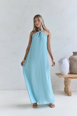 Isle Of Chic Neckholder Maxikleid Aqua
