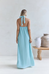 Isle Of Chic Neckholder Maxikleid Aqua