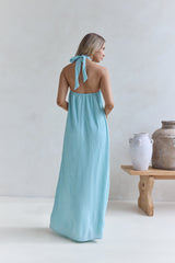Isle Of Chic Neckholder Maxikleid Aqua