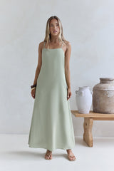 Wärme der Liebe Maxikleid Salbei
